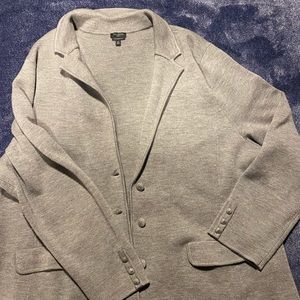 Talbots 3x grey sweater blazer